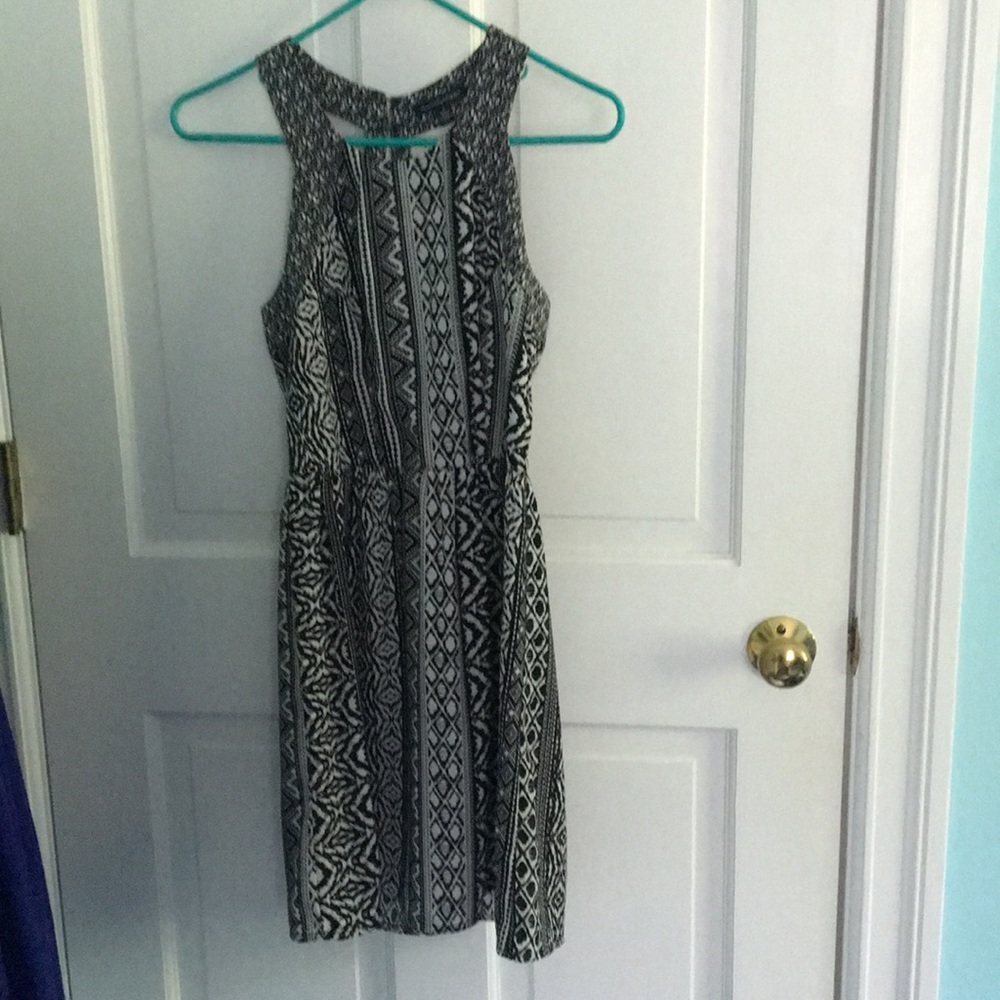 American Eagle Black and white print mini dress